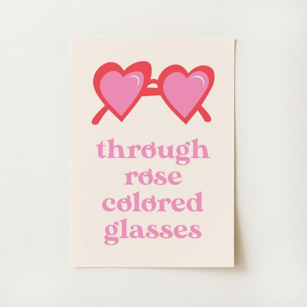 Heart Glasses Print