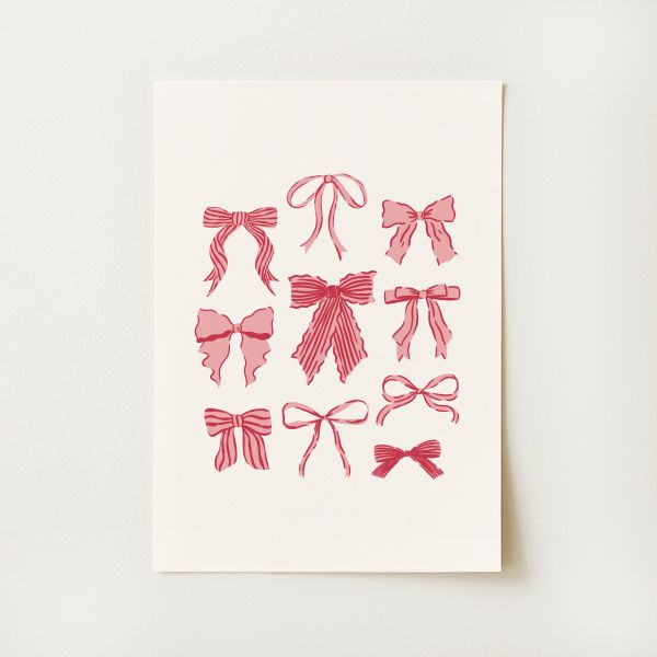 Valentines Bows Print