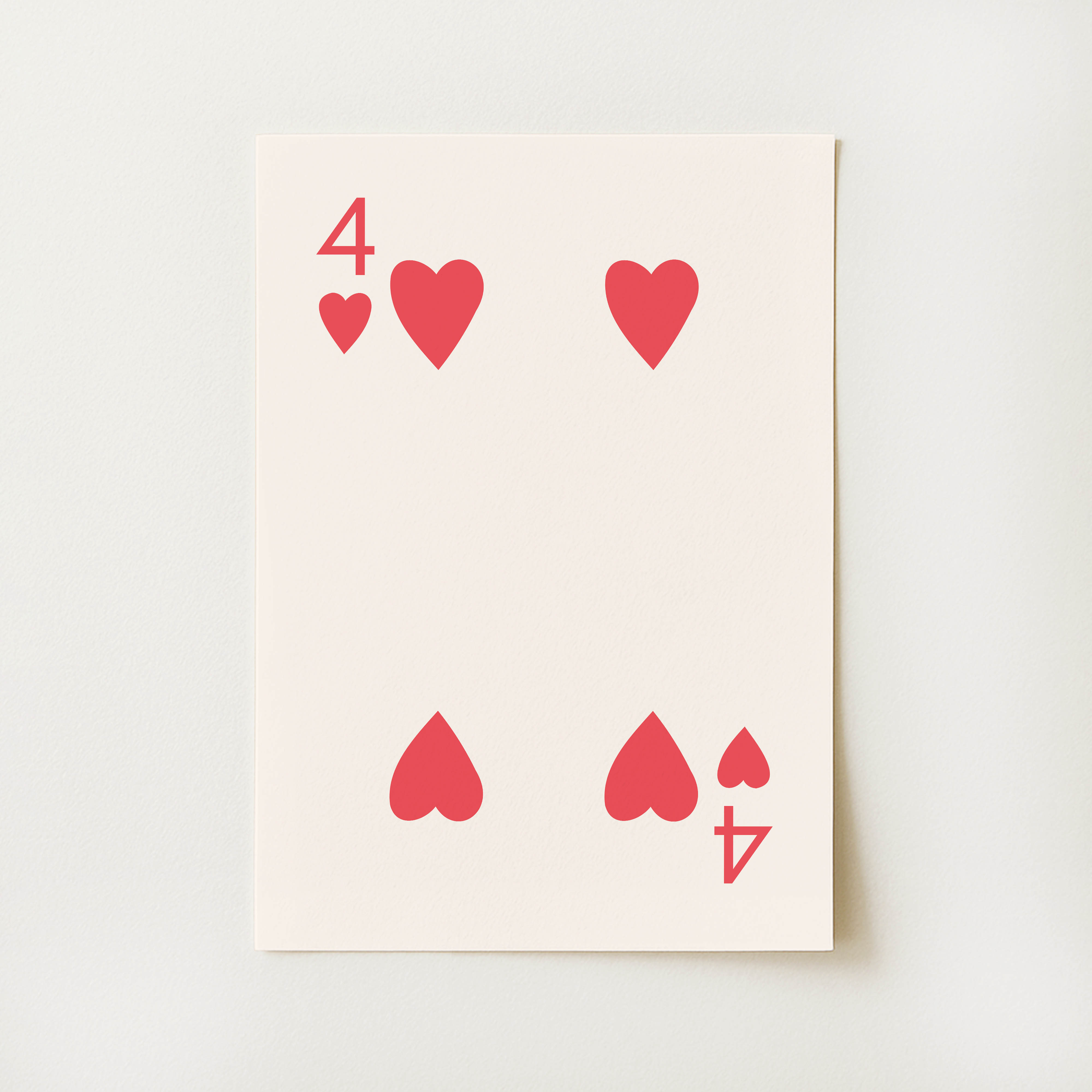 4 of Hearts Print