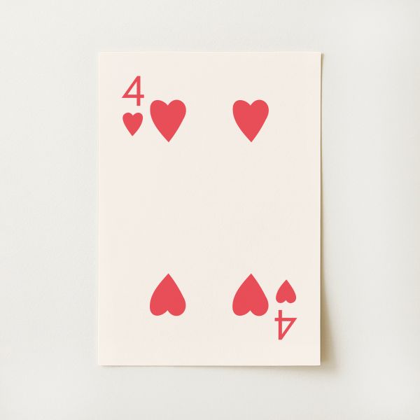 4 of Hearts Print