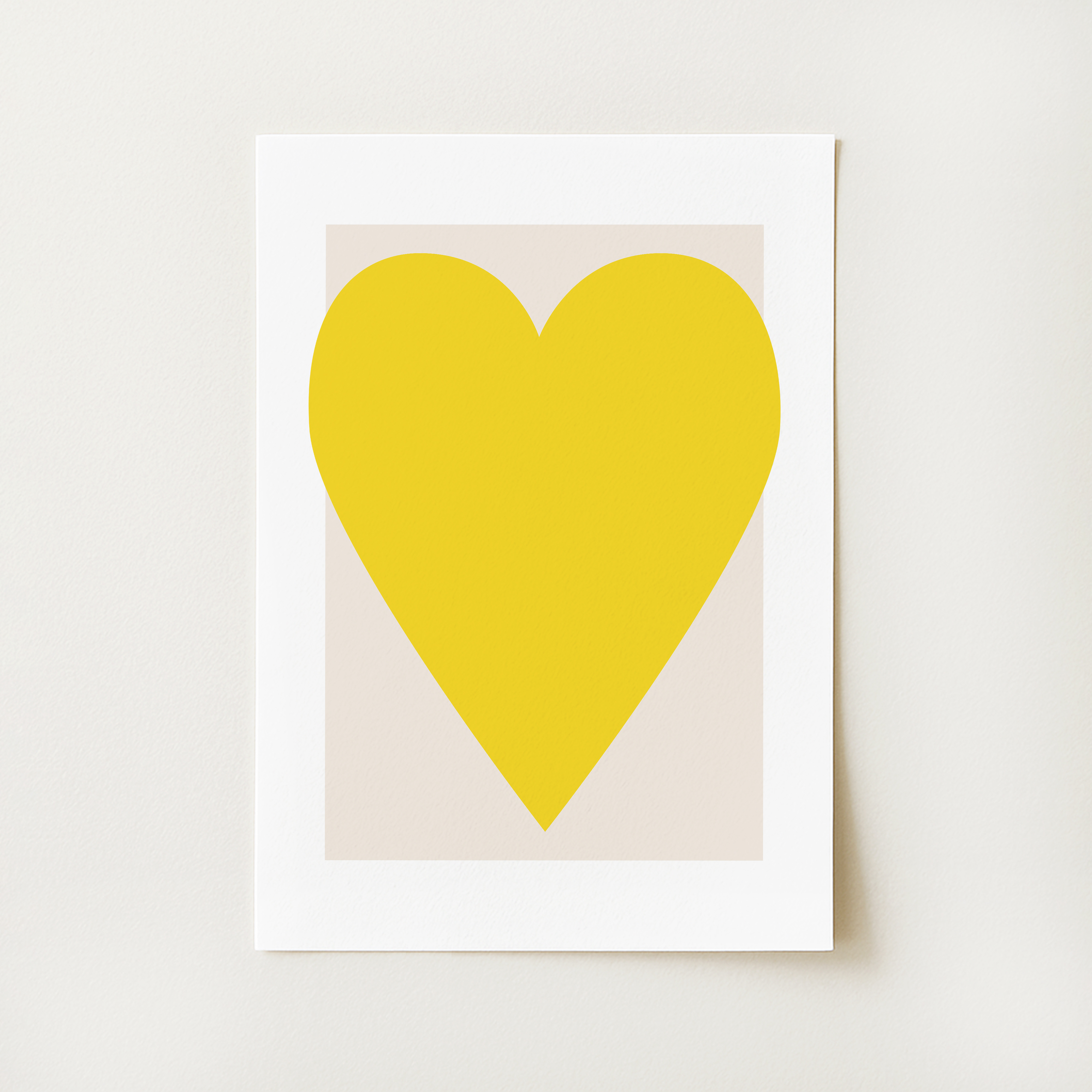 Yellow Heart Print