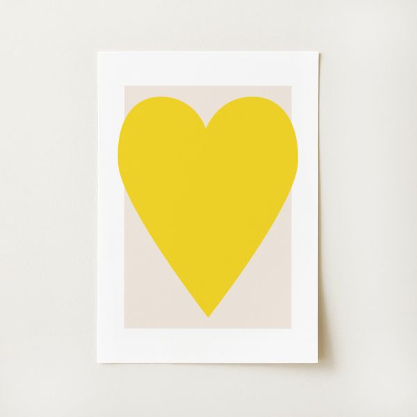 Yellow Heart Print