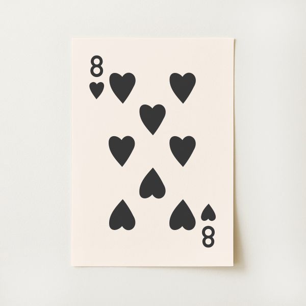 8 of Hearts Print