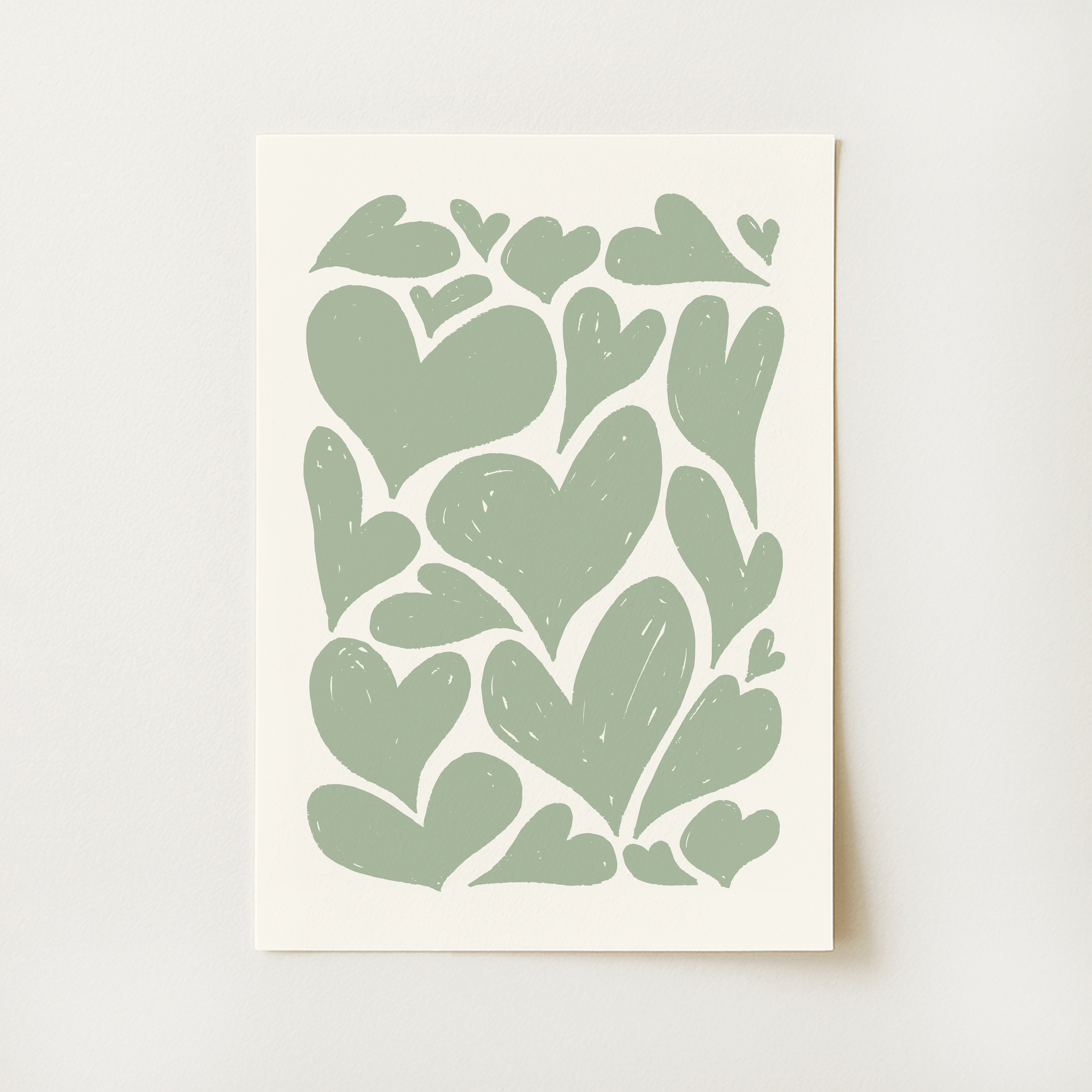 Abstract Hearts Print
