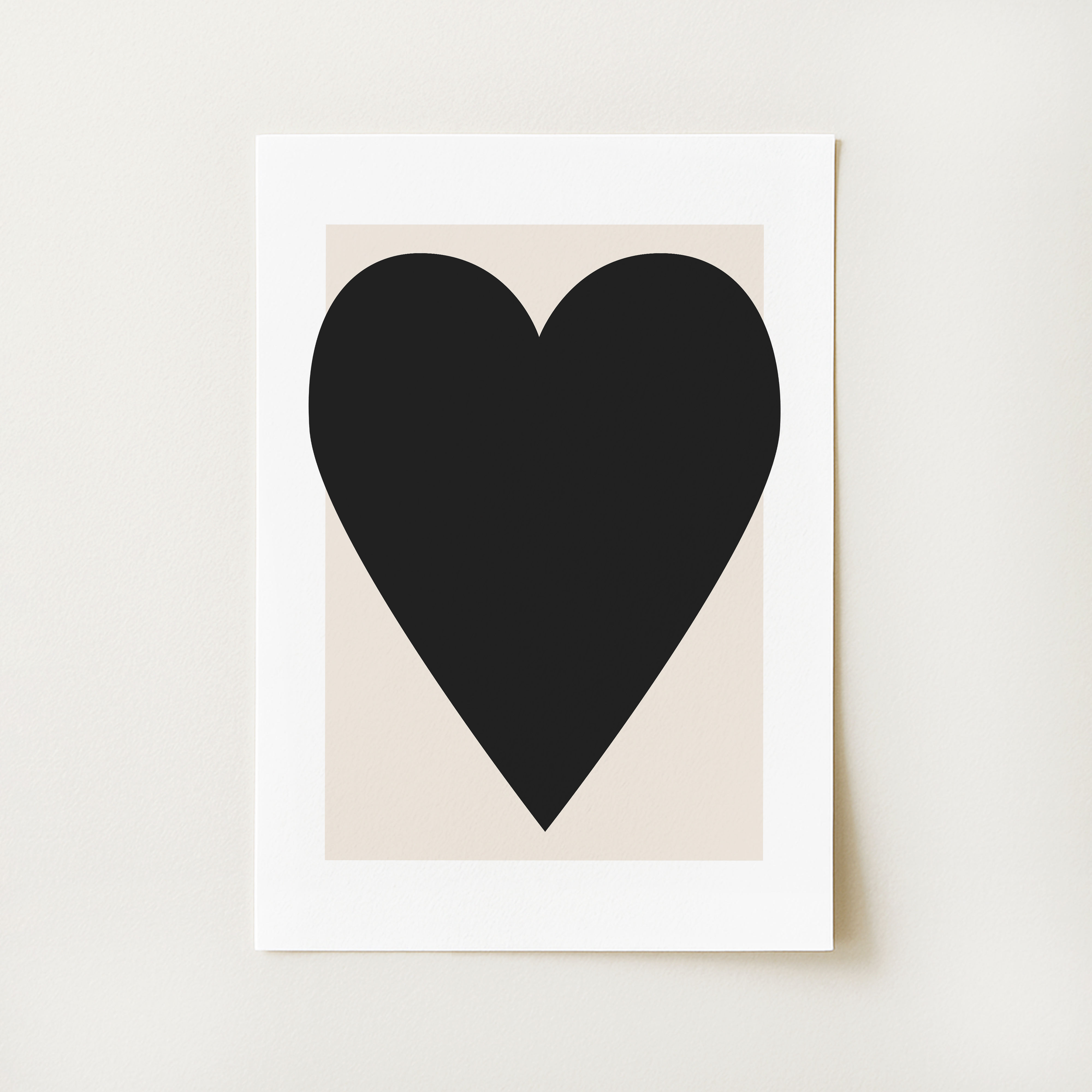 Black Heart Print