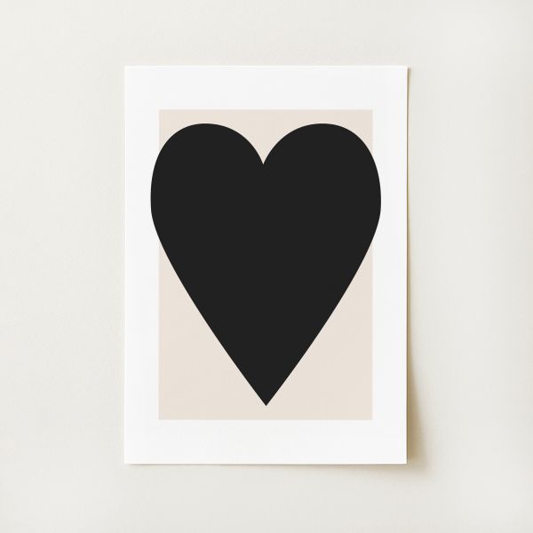 Black Heart Print