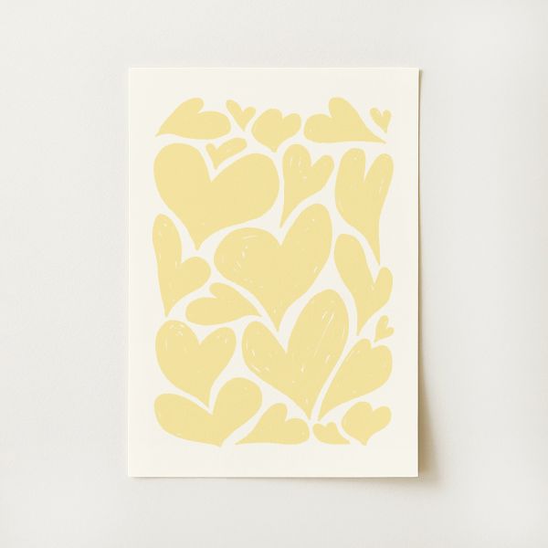Abstract Hearts Print