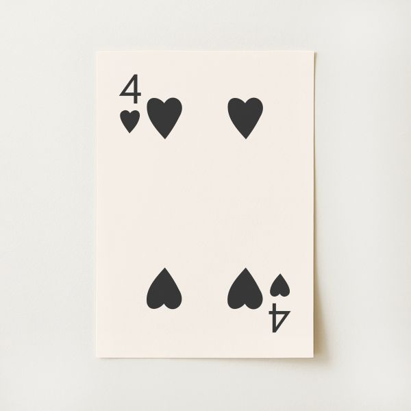 4 of Hearts Print