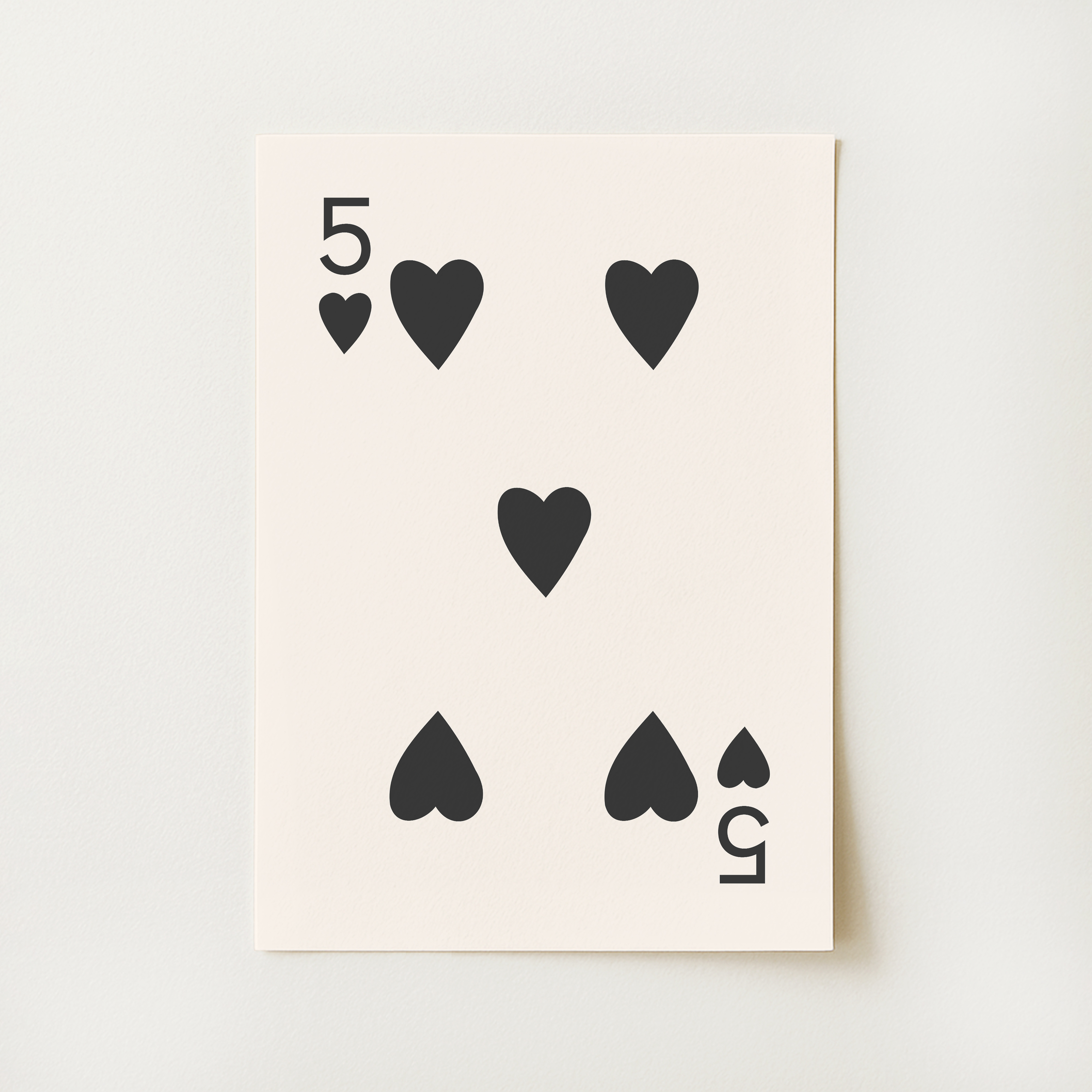 5 of Hearts Print