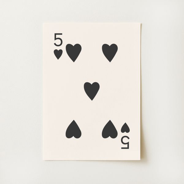 5 of Hearts Print