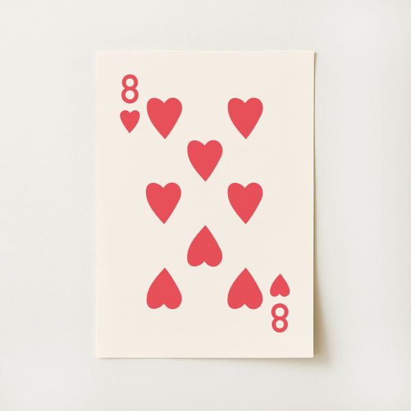 8 of Hearts Print