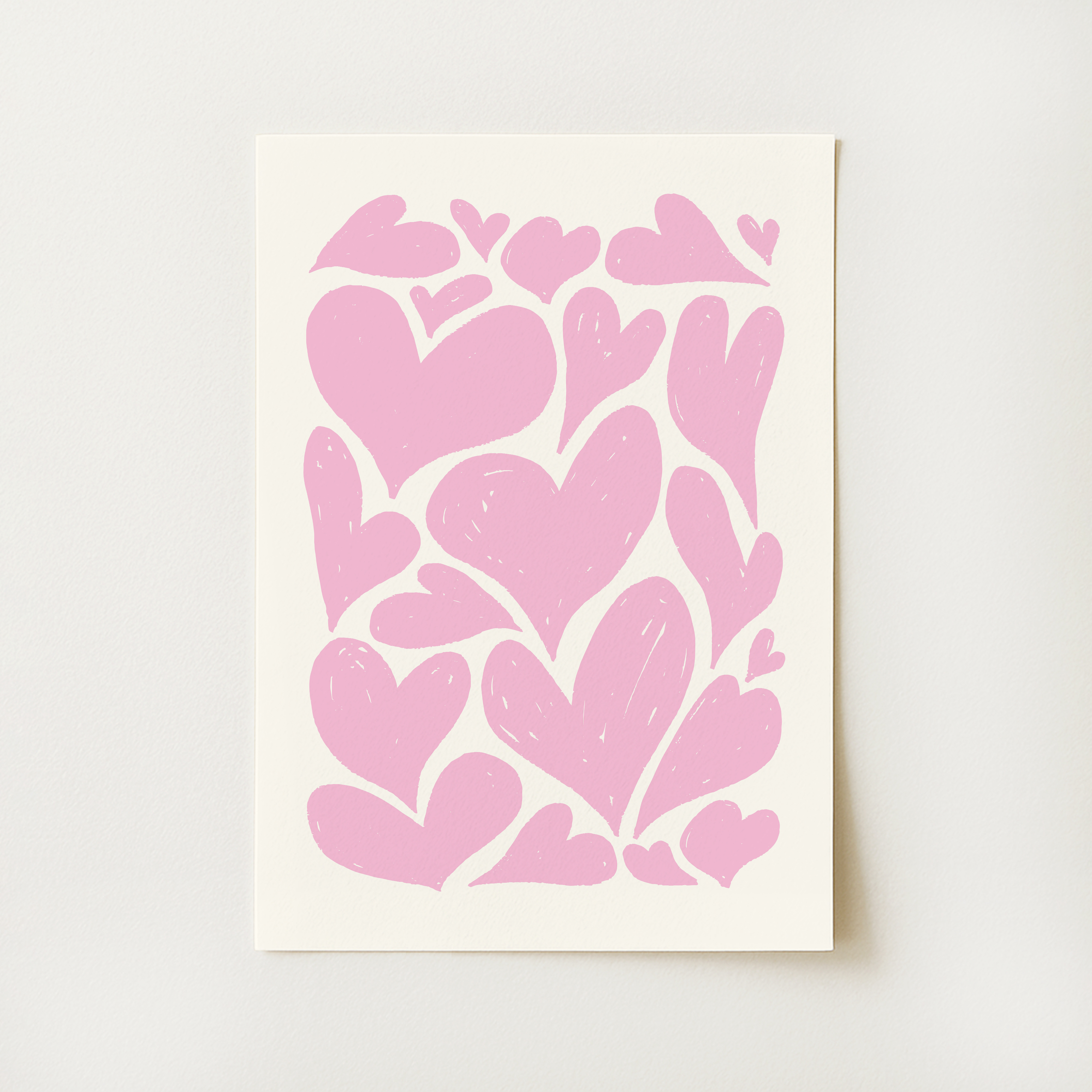 Abstract Hearts Print
