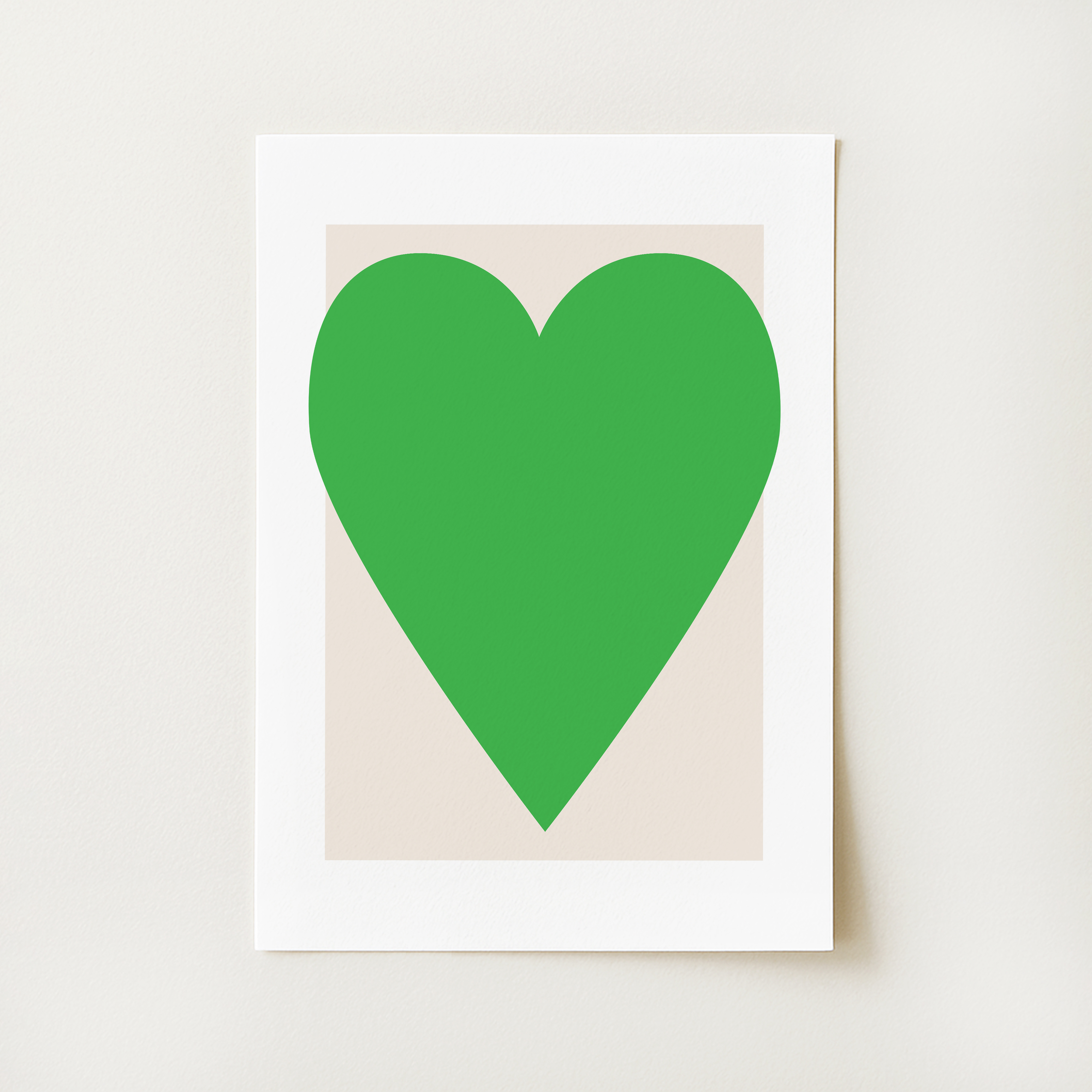 Green Heart Print