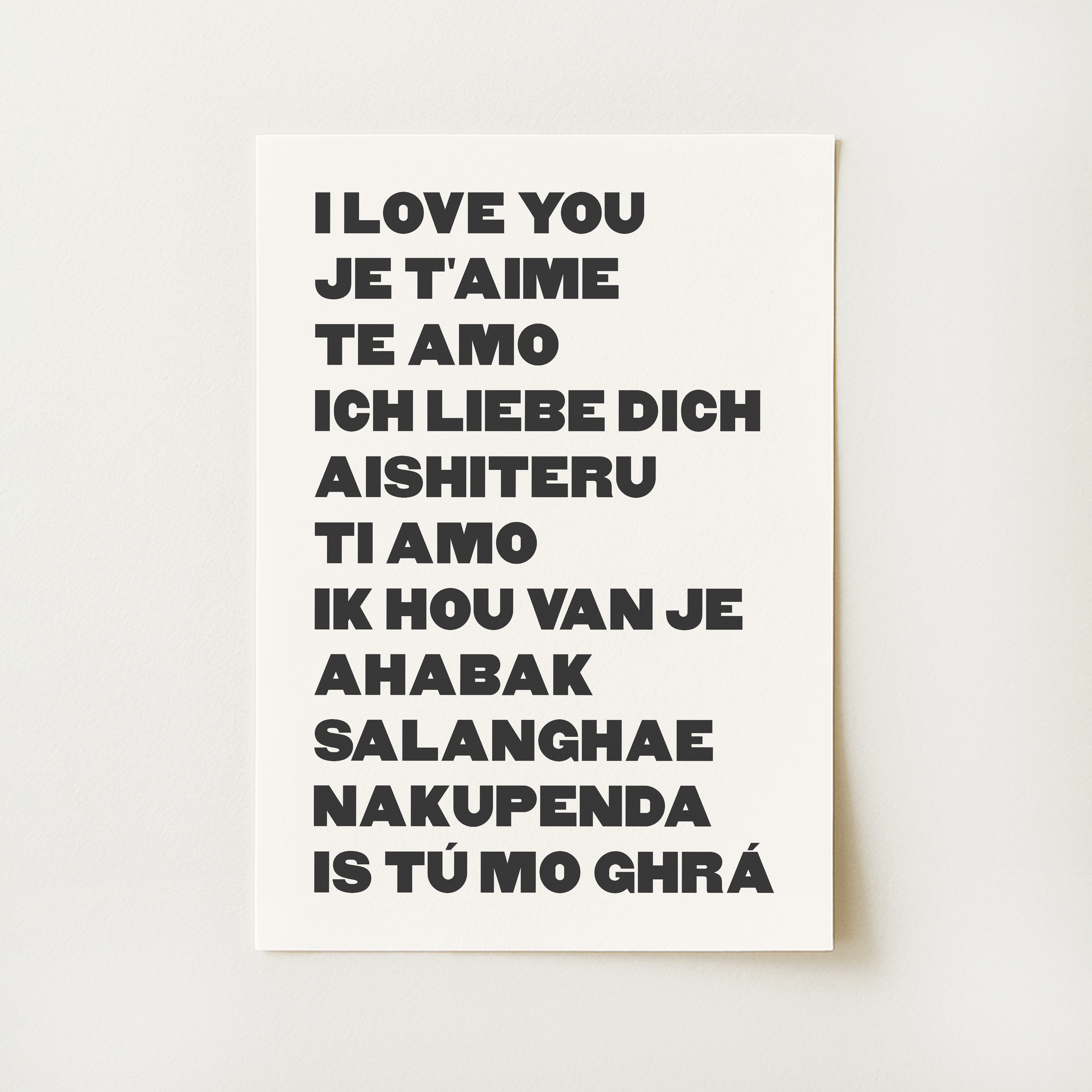 I Love You Print