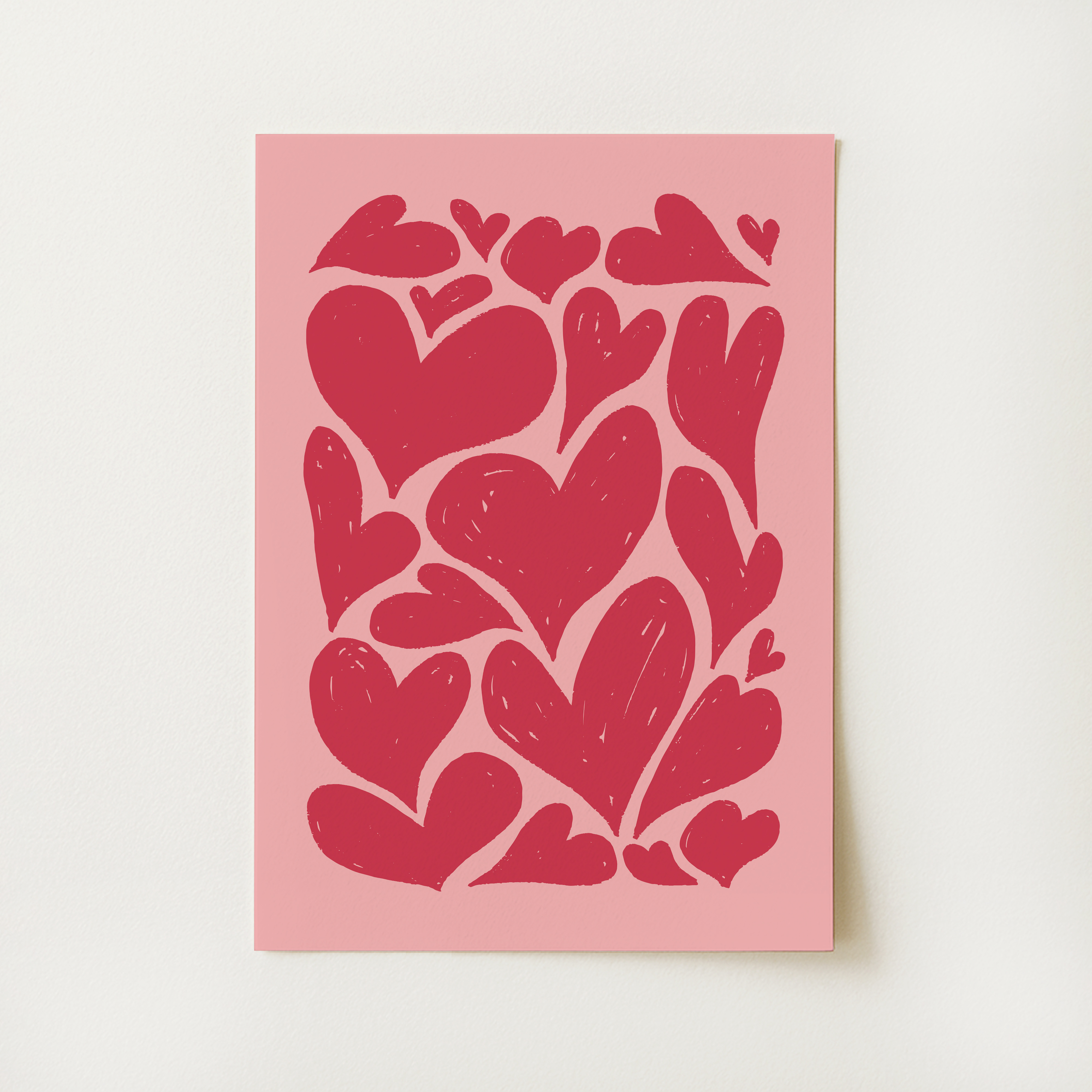 Abstract Hearts Print
