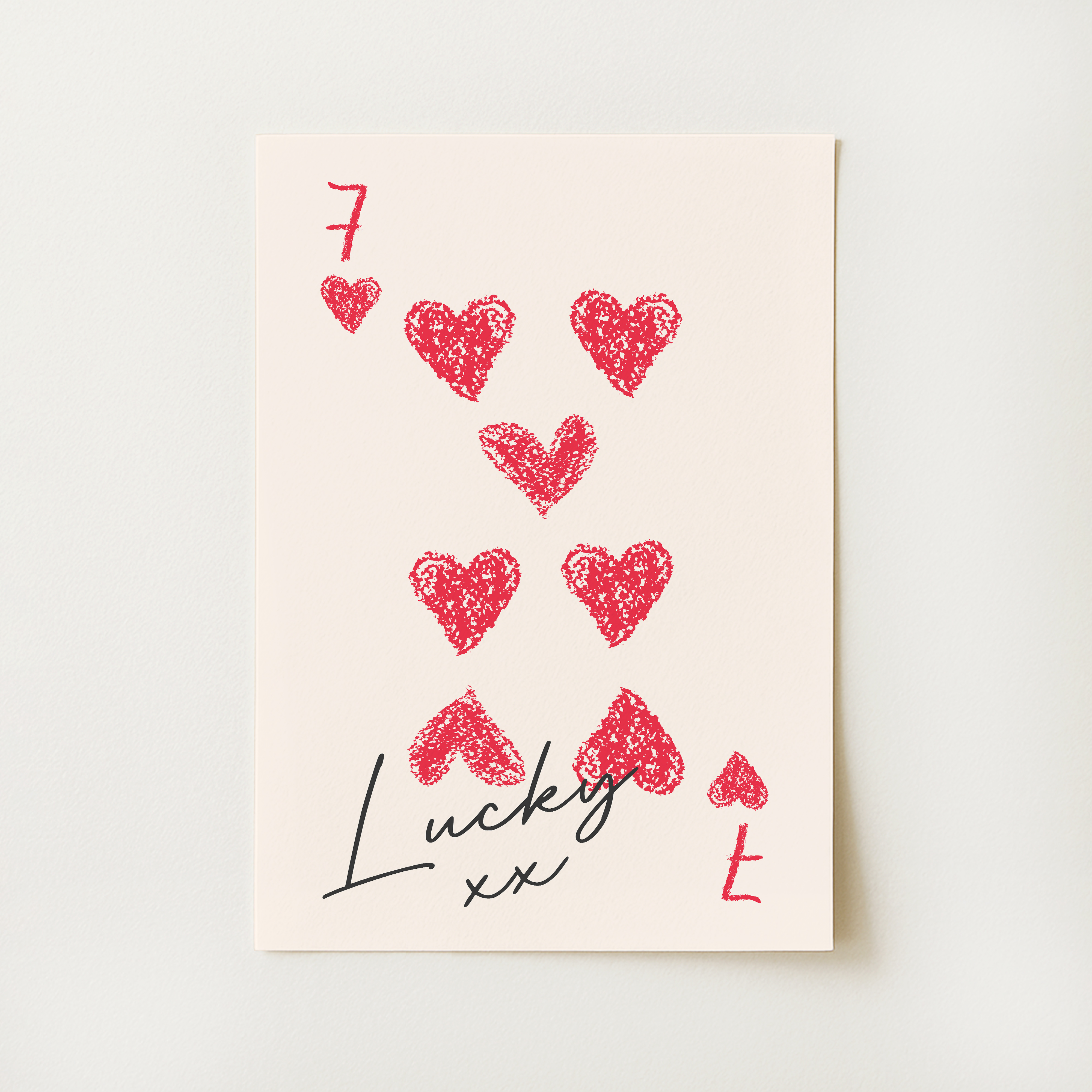 7 of Hearts Print