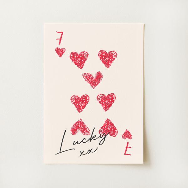 7 of Hearts Print