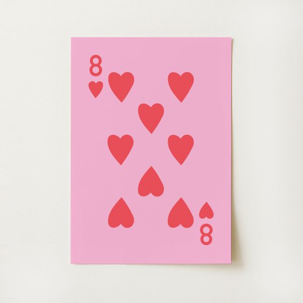 8 of Hearts Print