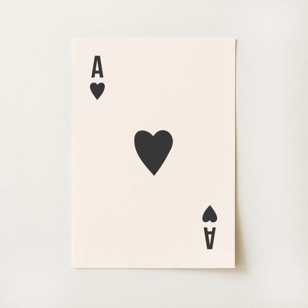 Ace of Hearts Print