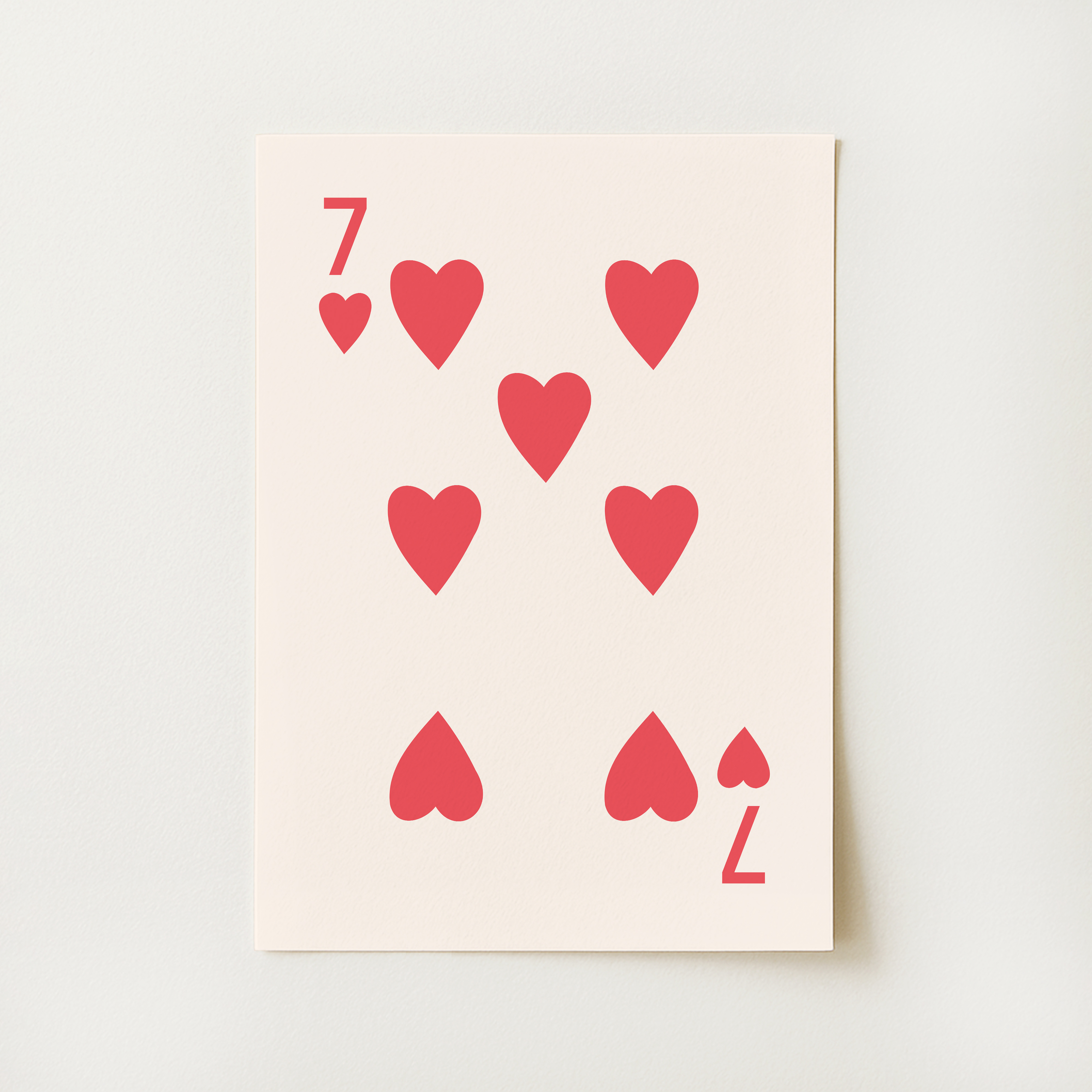 7 of Hearts Print