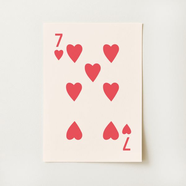 7 of Hearts Print