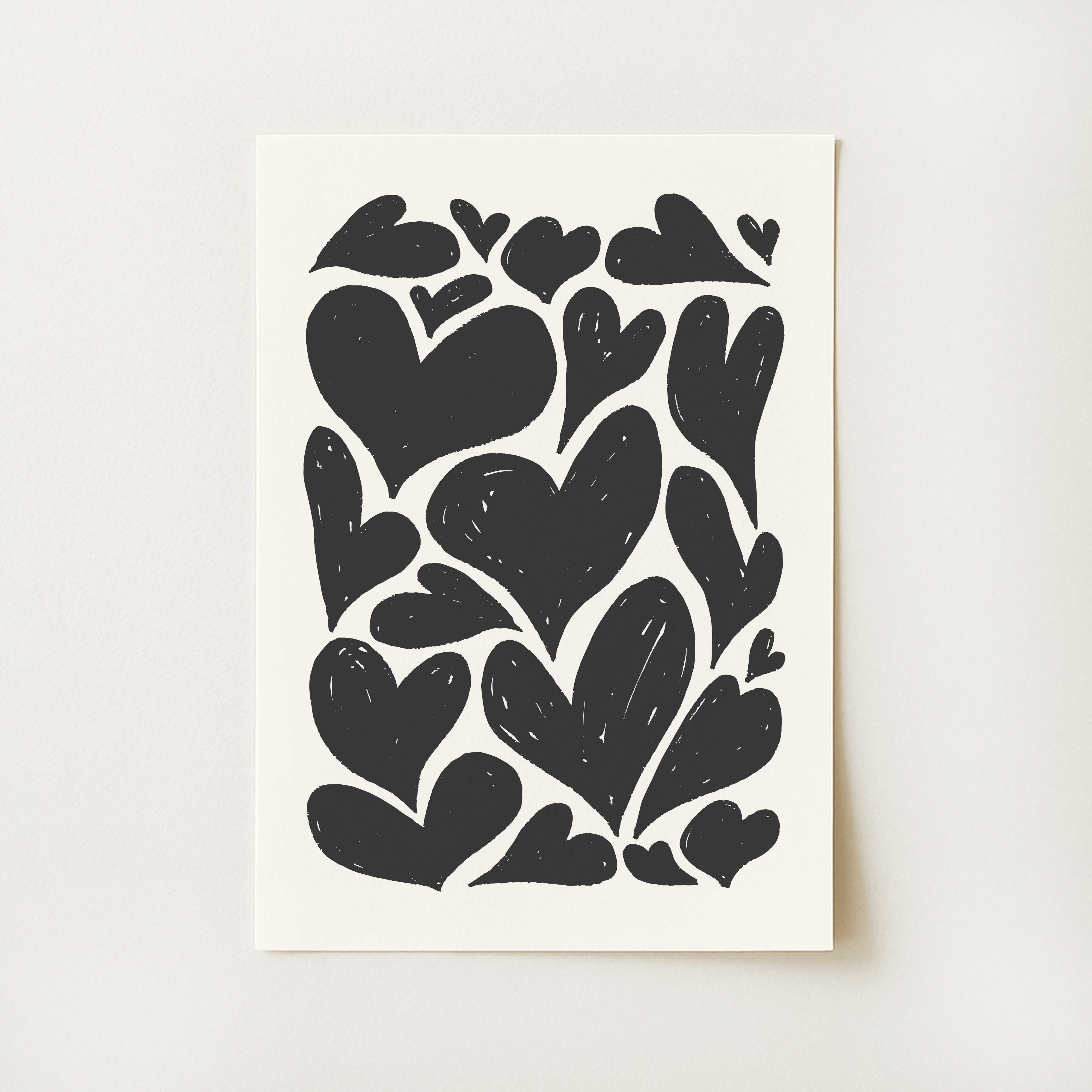 Abstract Hearts Print