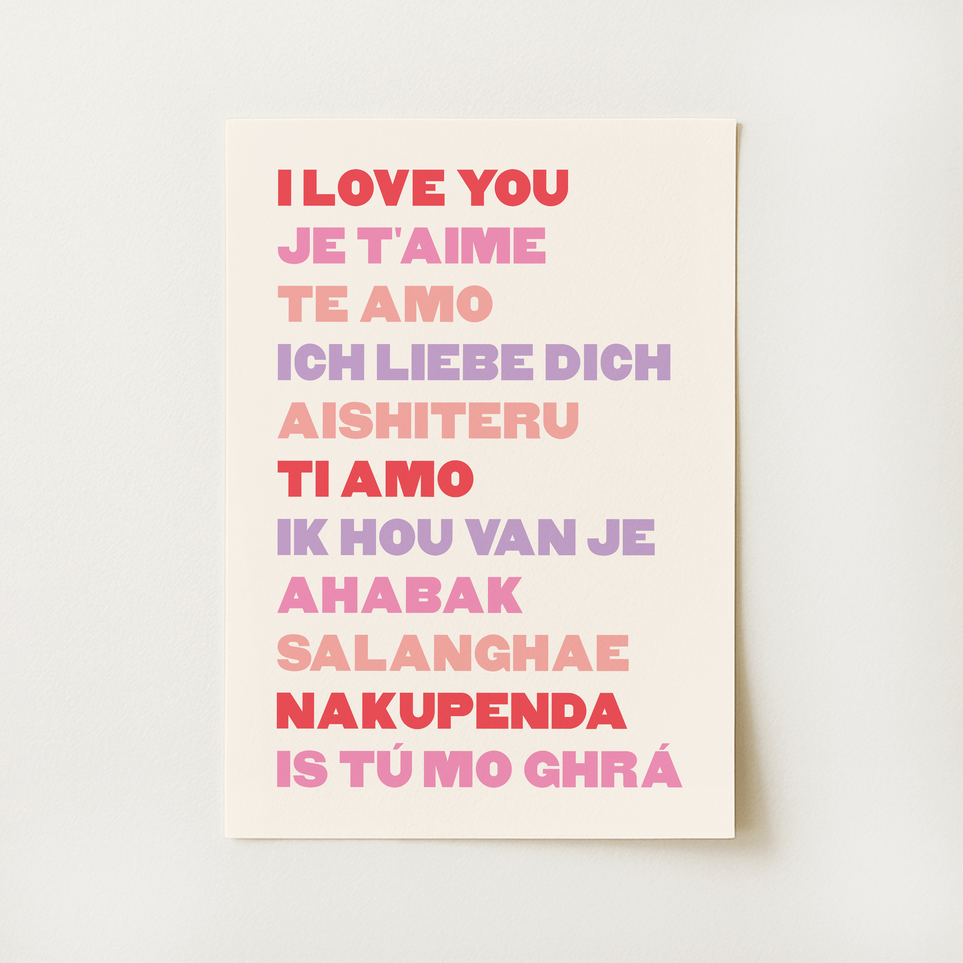 I Love You Print