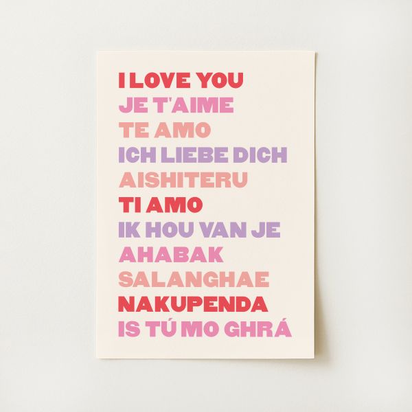 I Love You Print