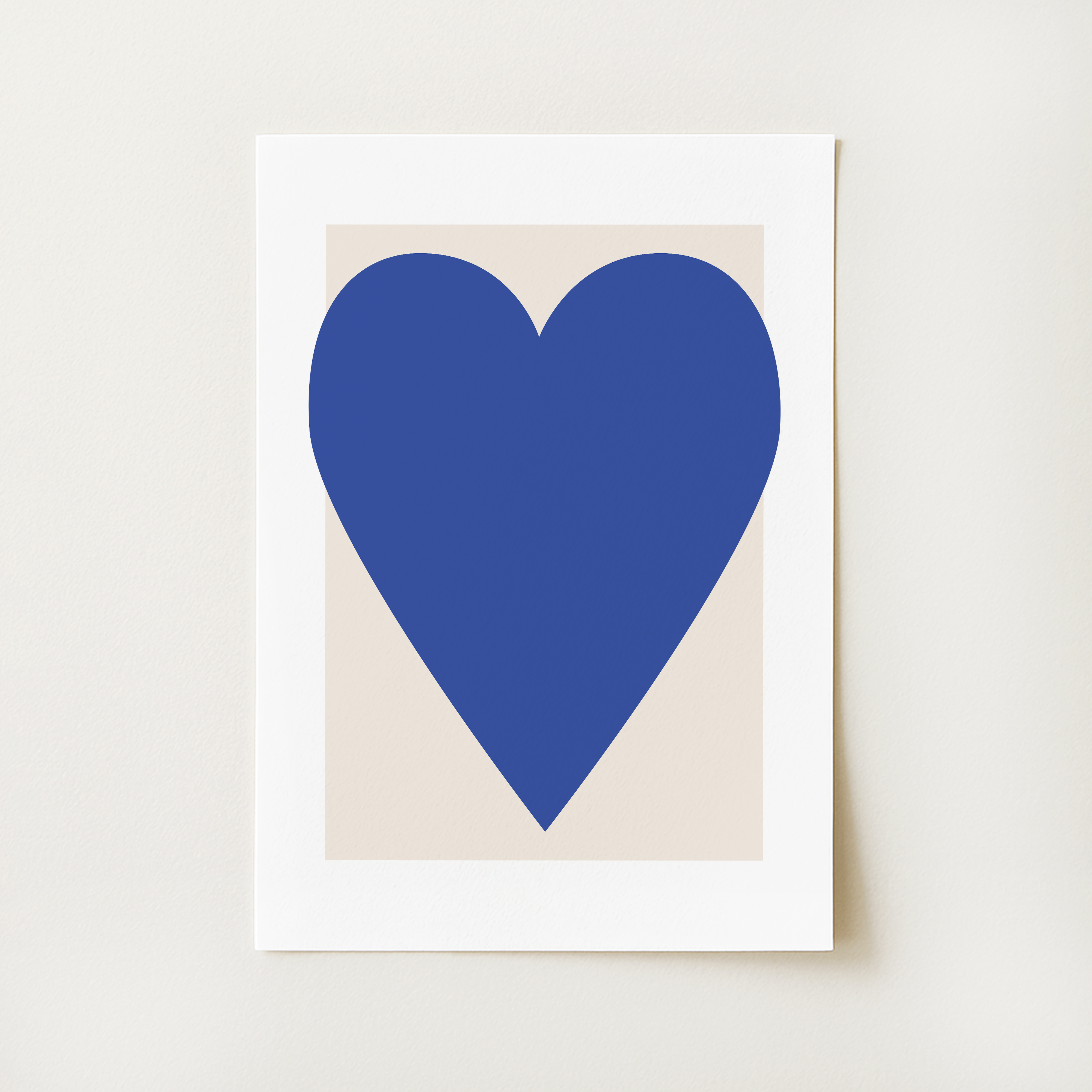 Blue Heart Print