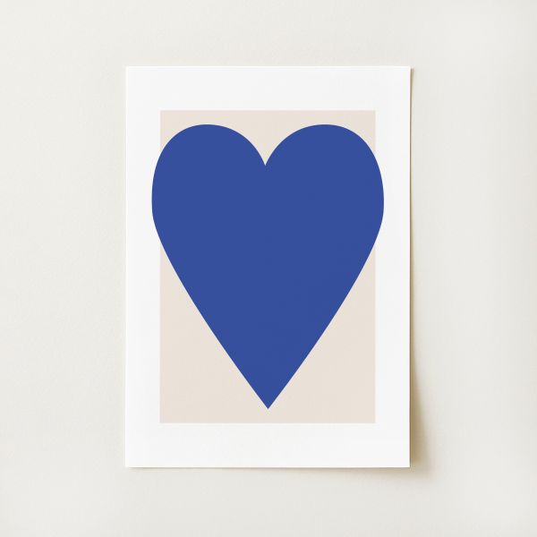 Blue Heart Print