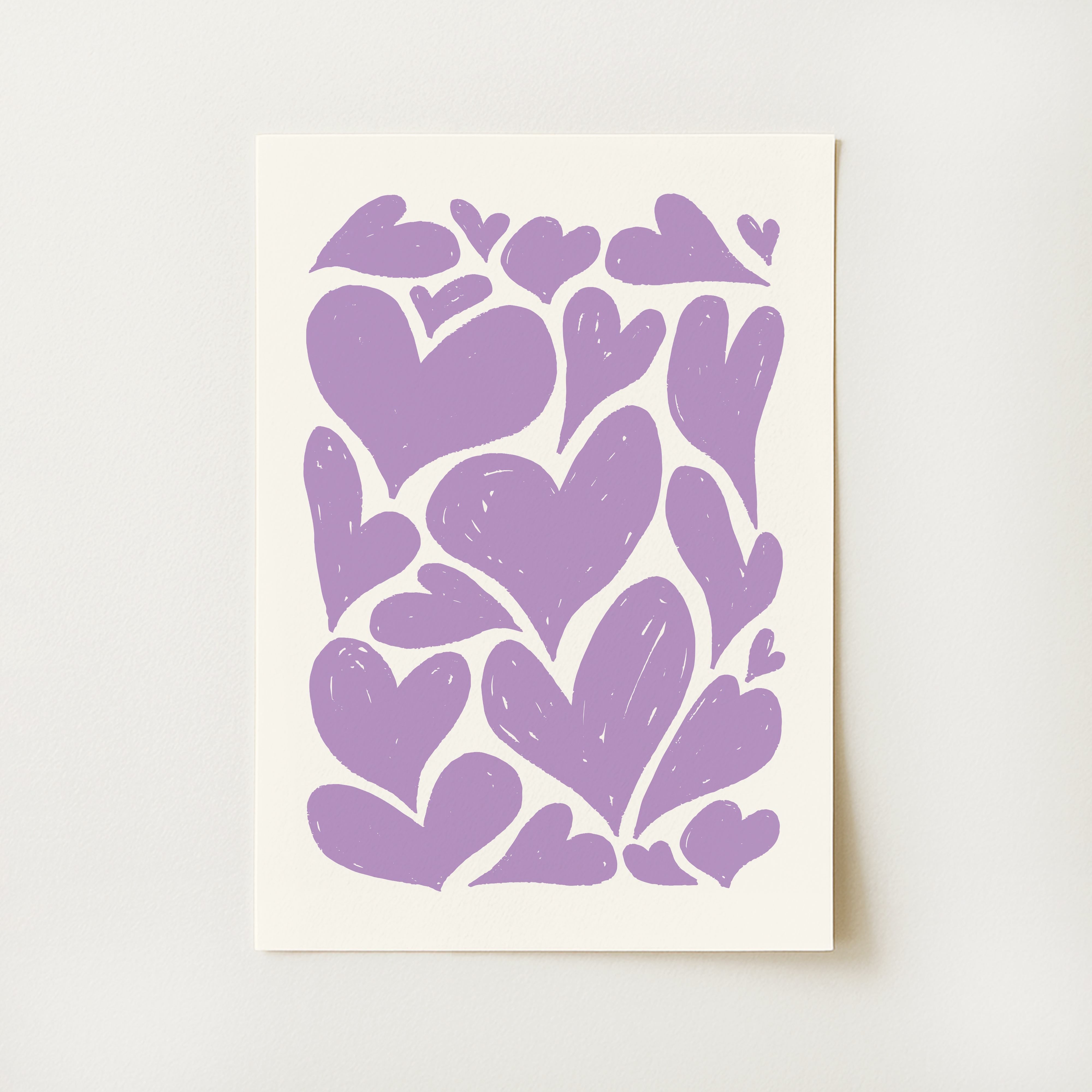Abstract Hearts Print