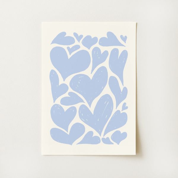 Abstract Hearts Print