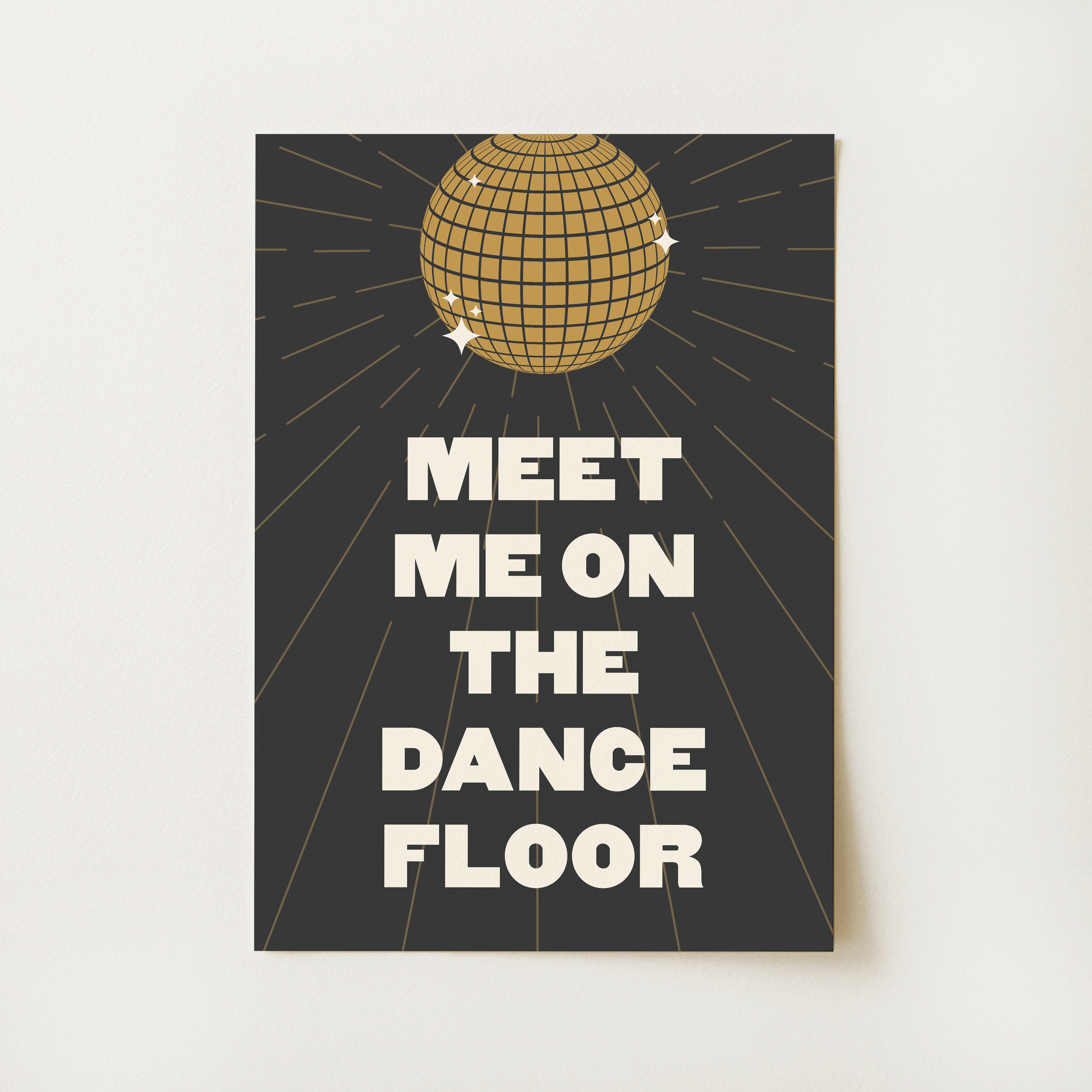 Dance Floor Disco Ball Print