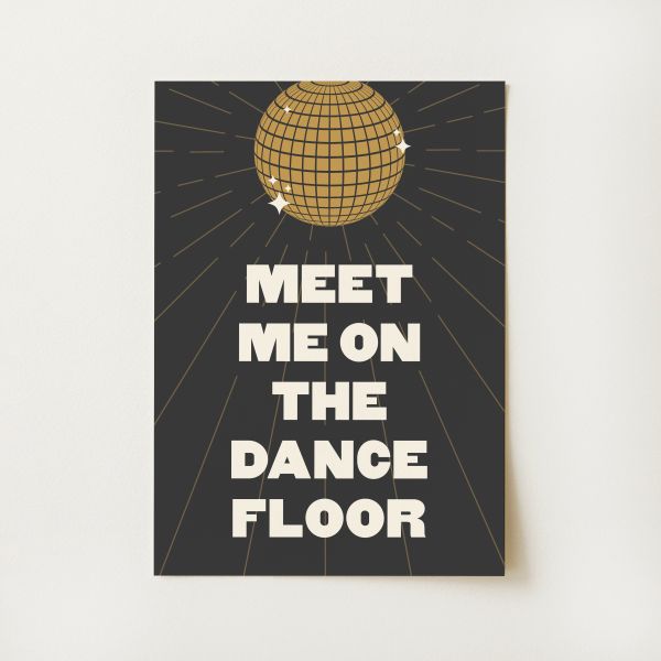 Dance Floor Disco Ball Print