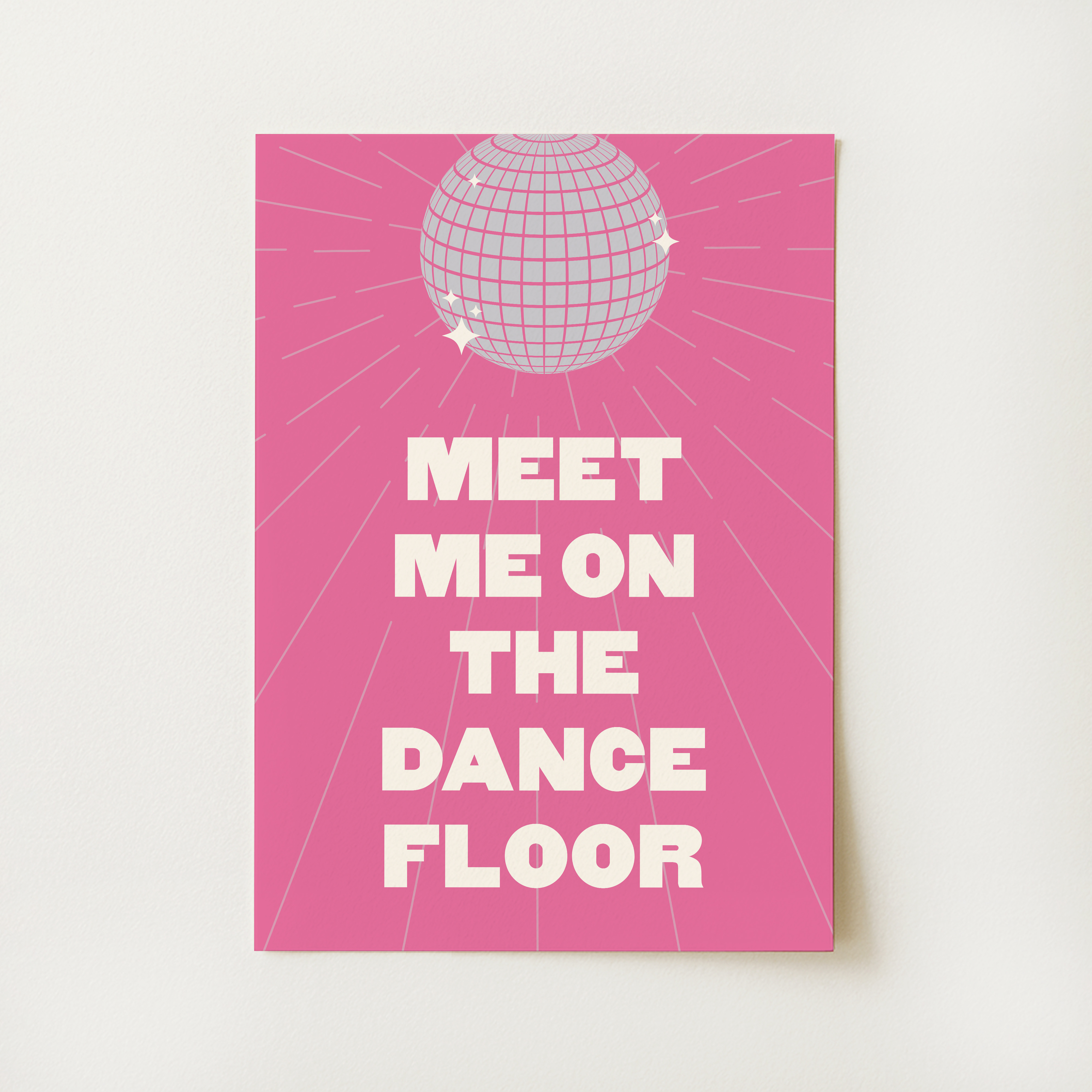 Dance Floor Disco Ball Print