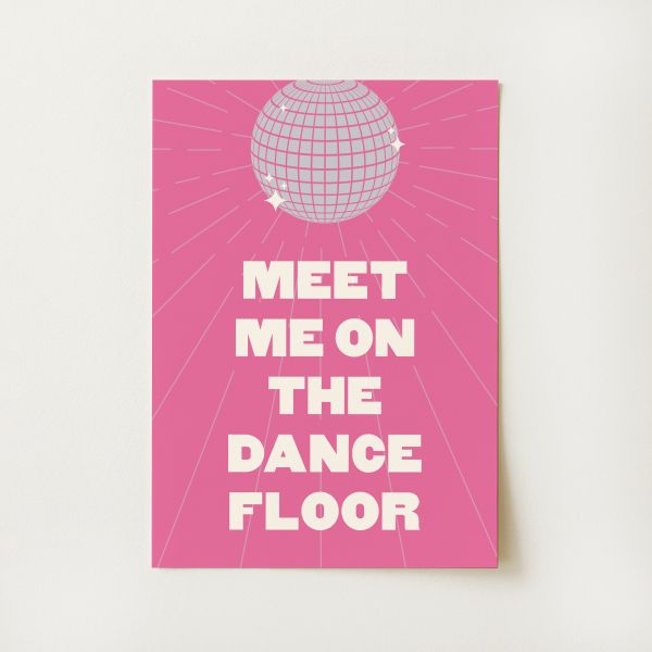 Dance Floor Disco Ball Print