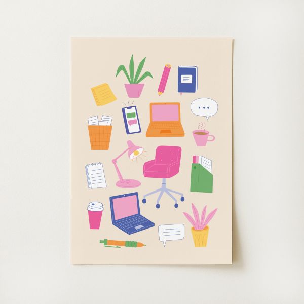 Office Things Print