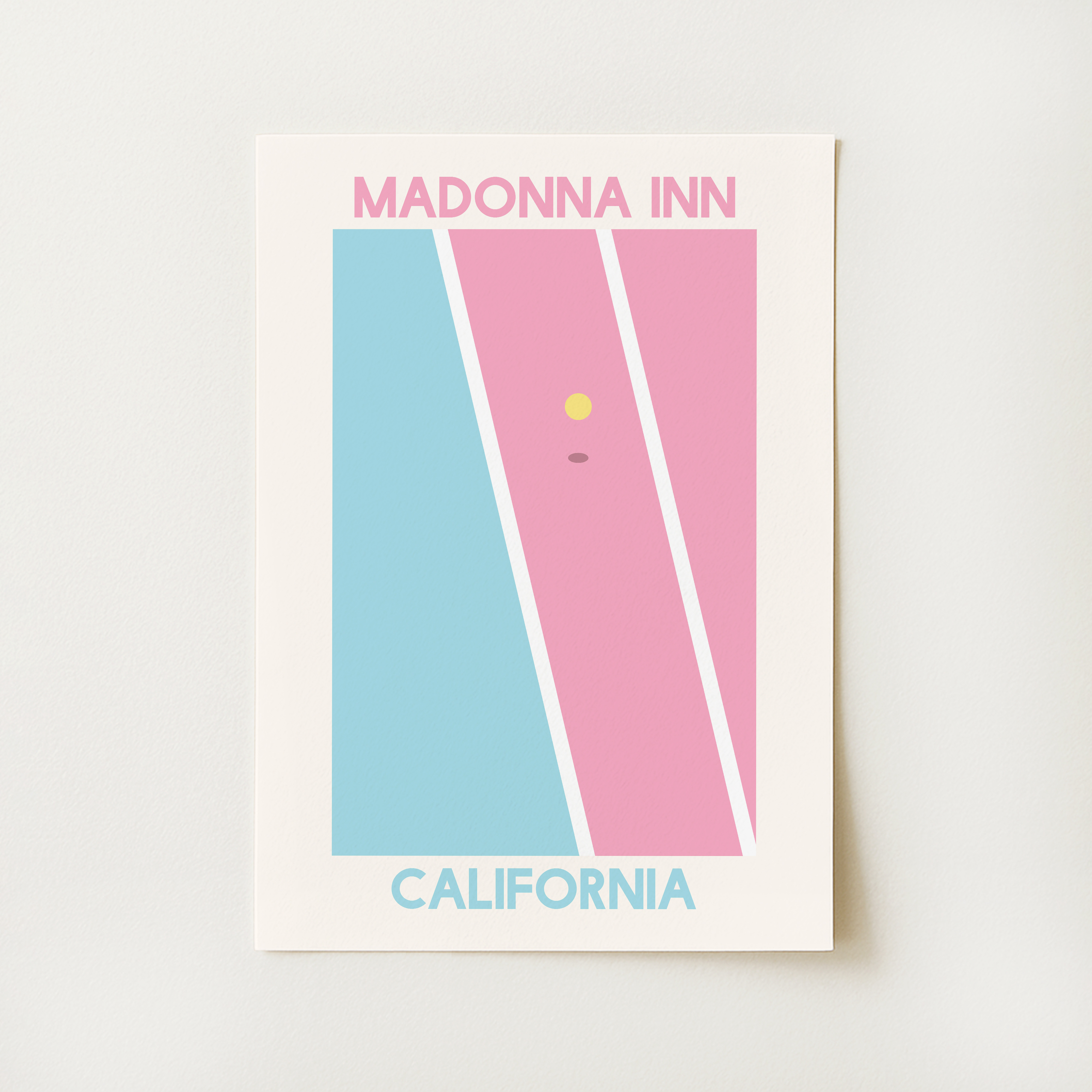 Blue & Pink Tennis Court Print