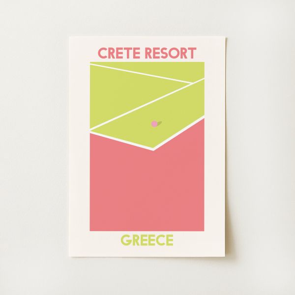 Pink Tennis Court Print