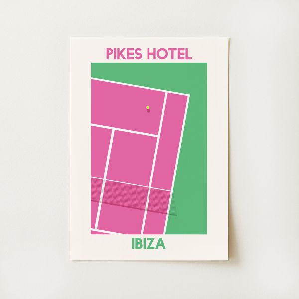 Pink Tennis Court Print