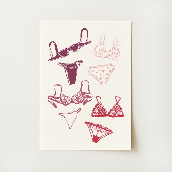 Cute Lingerie Print