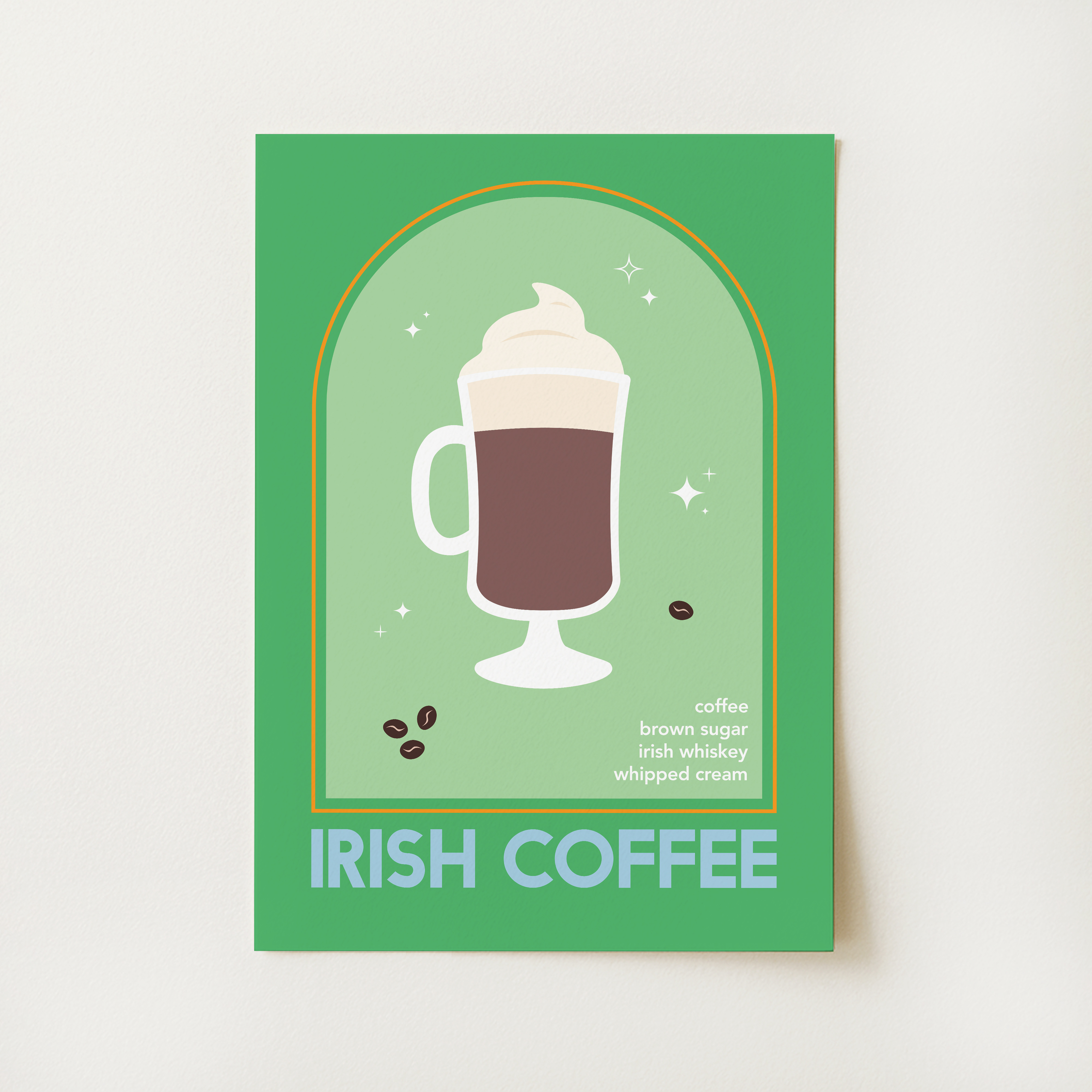 Irish Coffee Cocktail Print
