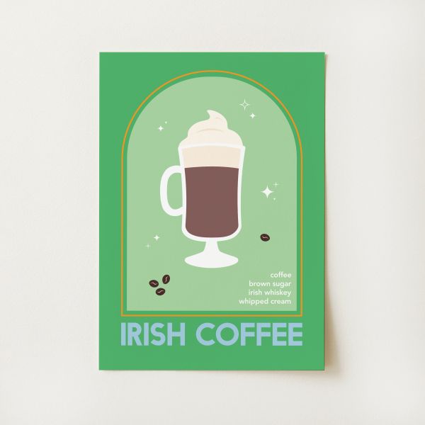 Irish Coffee Cocktail Print