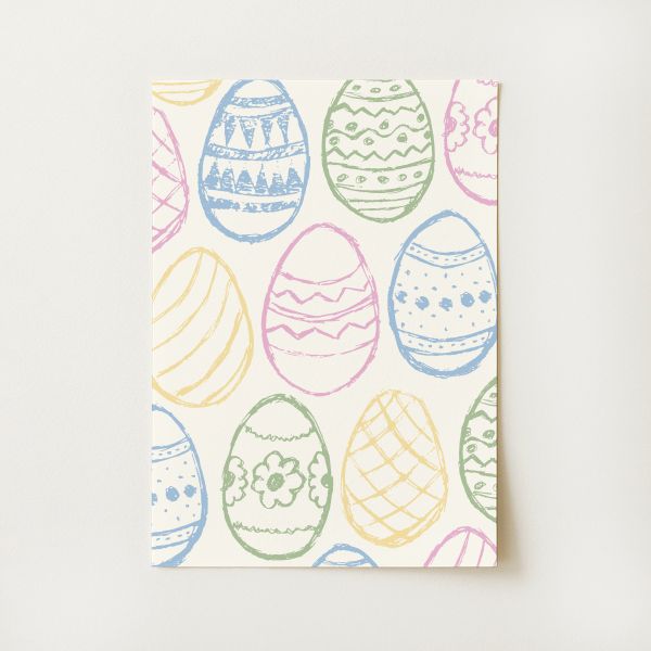 Easter Eggs Sketch Print