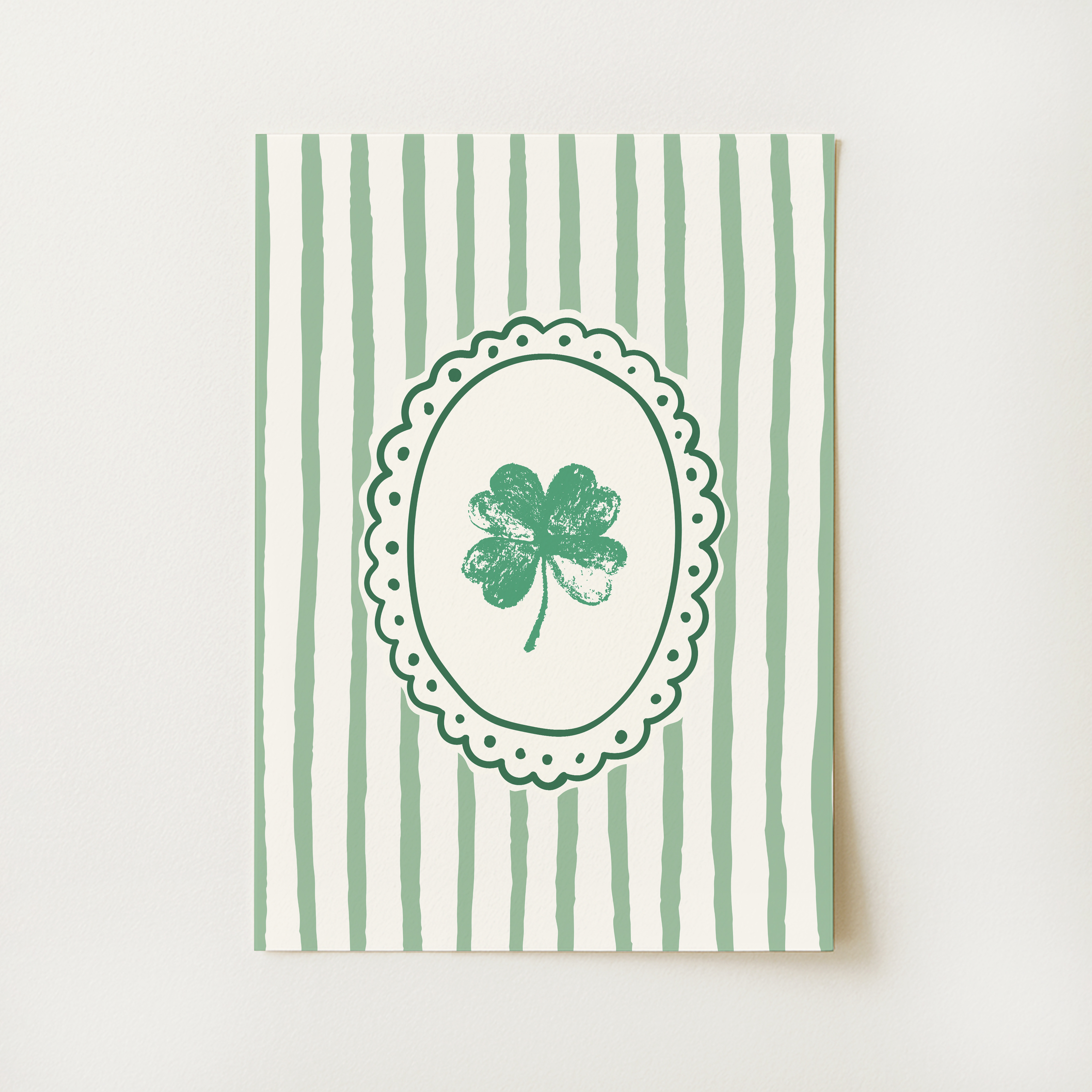 Striped Shamrock Print