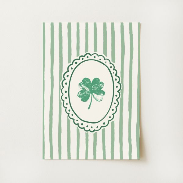 Striped Shamrock Print