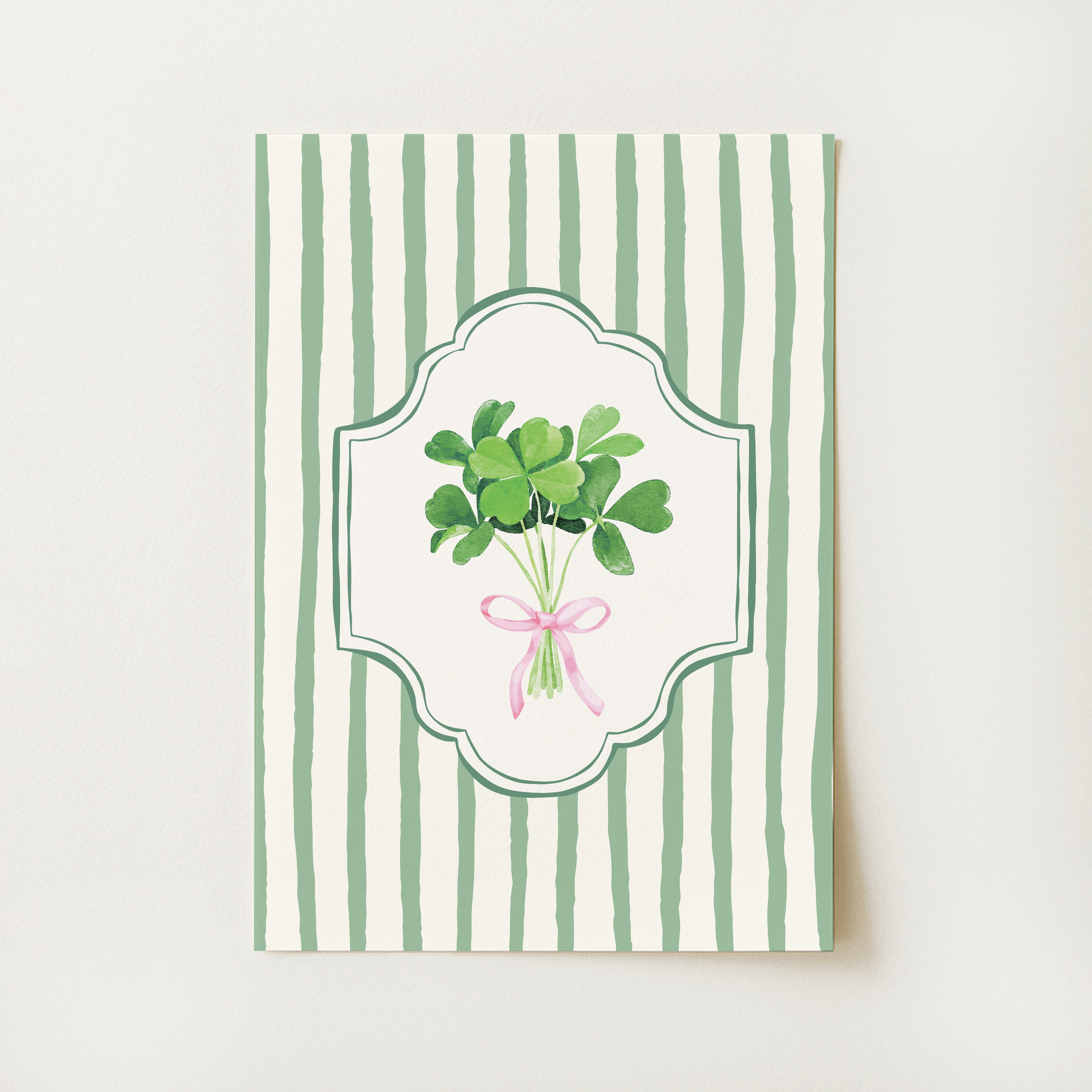 Striped Shamrock Print