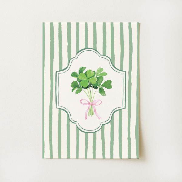 Striped Shamrock Print