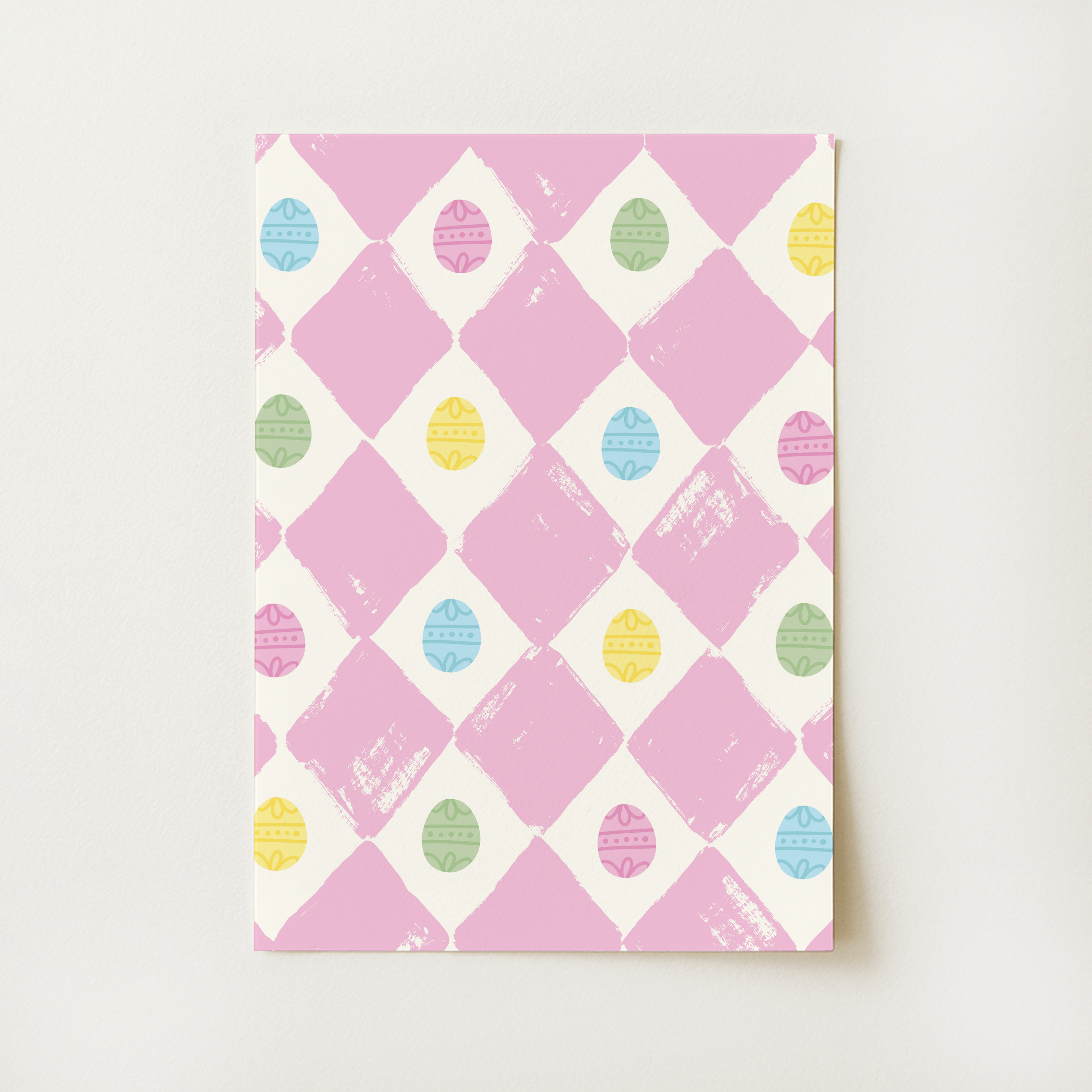 Checkered Easter Eggs Print