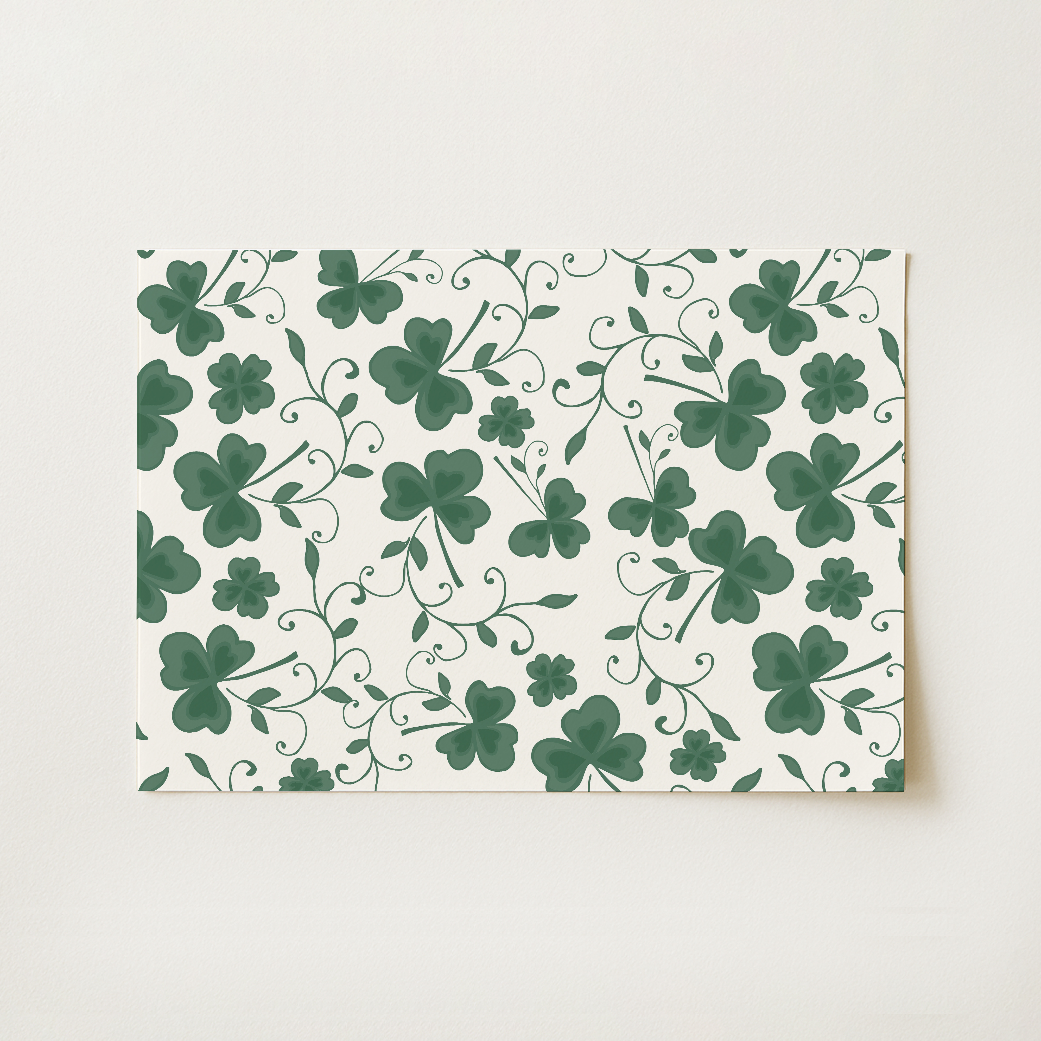 Shamrock Motif Print